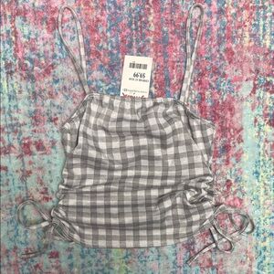 NWT Gray Gingham Women's Tank Top